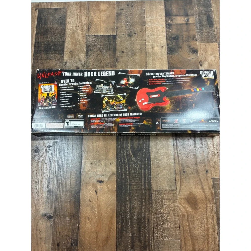 Guitar Hero III Legends of Rock PS2 Bundle with Red SG Wired Guitar Controller